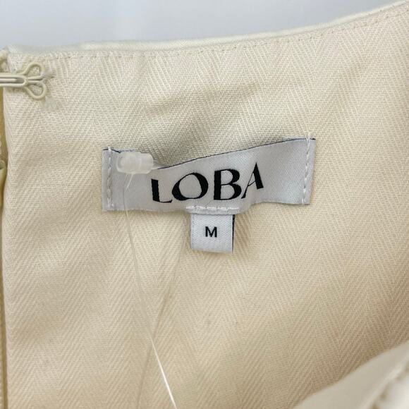 LOBA | Lalia Bustier A-Line Midi Dress Ivory M - Picture 6 of 15